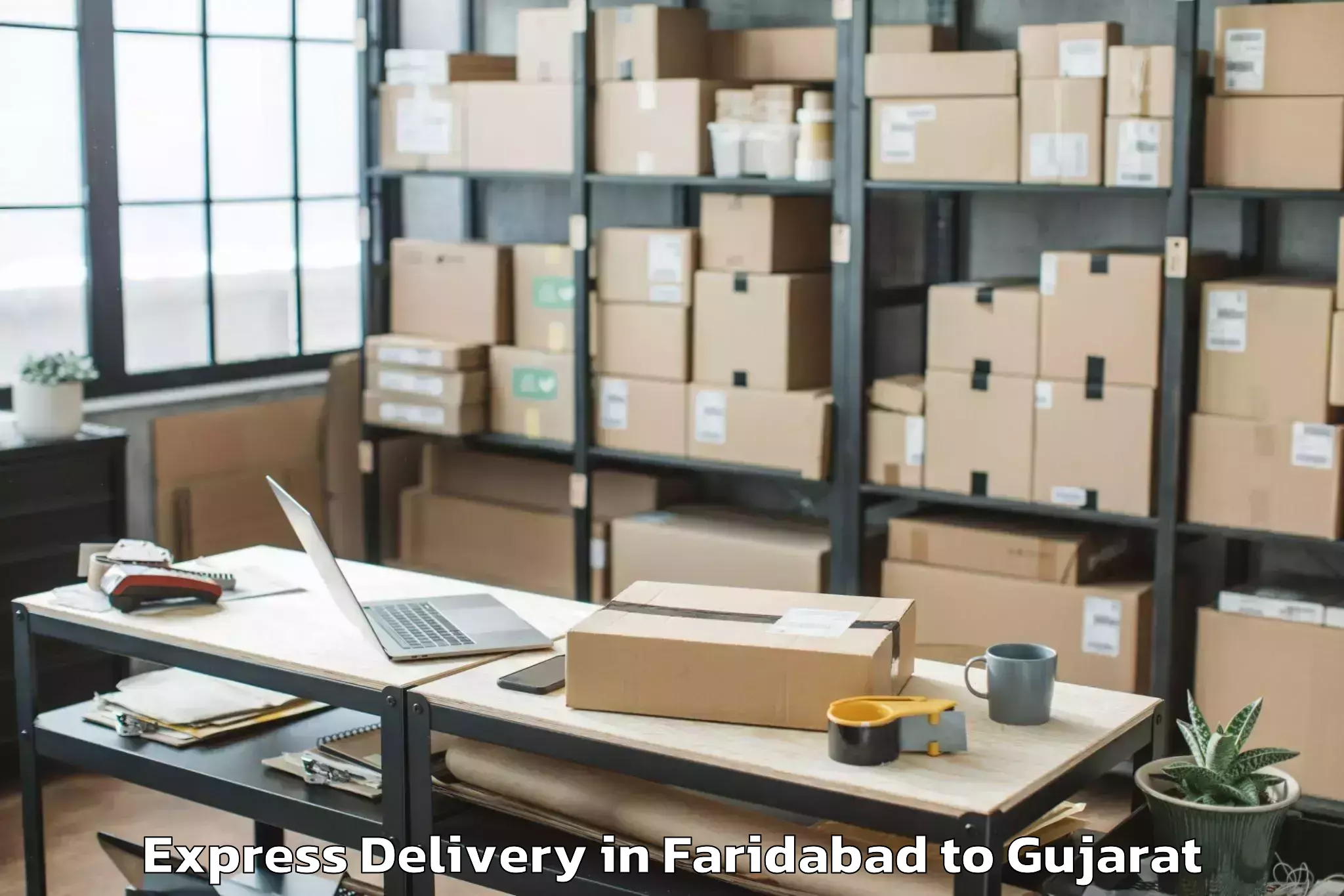 Get Faridabad to Rajpipla Express Delivery